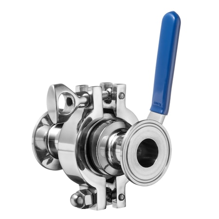 Usa Industrials Sanitary Fitting, Quick-Clamp, 304SS, Ball Valve, 2" BULK-STF-VAL-15